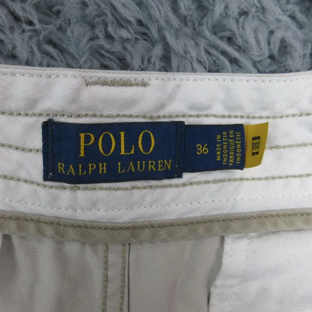 Polo Ralph Lauren Shorts Mens 36 Khaki Cargo Classic Polo Chino Pockets 34x10*